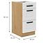Küchenschrank Luna weiß matt/artisan 40D 3S BB,2