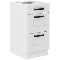 Küchenschrank Luna weiß matt/weiß 40D 3S BB