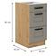 Küchenschrank Luna claygrey/artisan 40D 3S BB,2