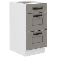 Küchenschrank Luna claygrey/weiß 40D 3S BB