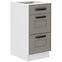 Küchenschrank Luna claygrey/weiß 40D 3S BB