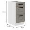 Küchenschrank Luna claygrey/weiß 40D 3S BB,2