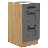 Küchenschrank Luna dustgrey/artisan 40D 3S BB