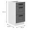 Küchenschrank Luna dustgrey/weiß 40D 3S BB,2