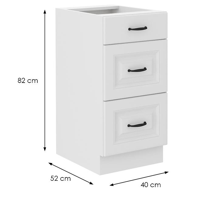 Küchenschrank Stilo weiß matt/weiß 40D 3S BB