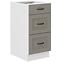 Küchenschrank Stilo claygrey/weiß 40D 3S BB