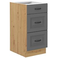 Küchenschrank Stilo dustgrey/artisan 40D 3S BB