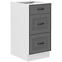 Küchenschrank Stilo dustgrey/weiß 40D 3S BB