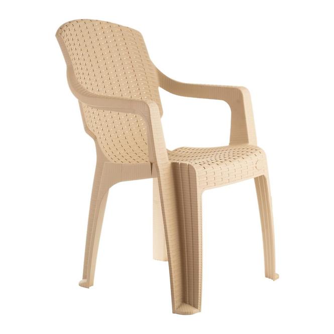 Stuhl aus Kunststoff Infinity Beige