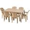 Tisch aus Kunststoff Infinity Beige, 147x87 cm,4