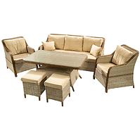 Gartengarnitur aus Kunstrattan Ravena 7 Beige/Braun