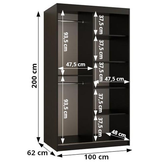 Schrank Gustavo 1 100 schwarz