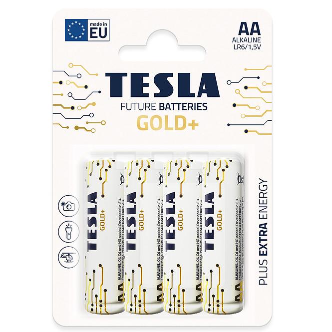 Batterie Tesla AA LR06 Gold+ 4 Stk.