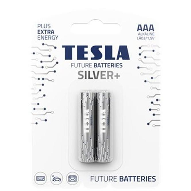 Batterie Tesla AAA LR03 Silver+ 2 Stk.