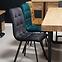 Stuhl Orlando schwarzer Velours,5