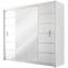 Schrank Lizbona 2 203cm Weiß/Rauchglas 203cm