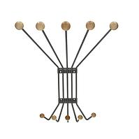 Elvis 5 Wandgarderobe 5 Haken 5315-2025 grau/Buche