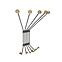 Elvis 5 Wandgarderobe 5 Haken 5315-2025 grau/Buche,2