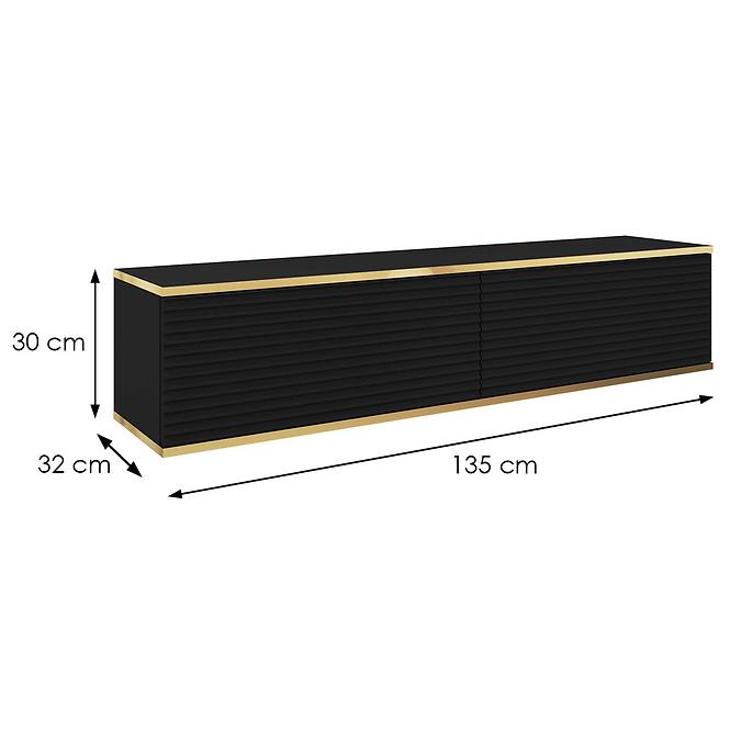 Tv tisch Oro 135 MDF schwarz