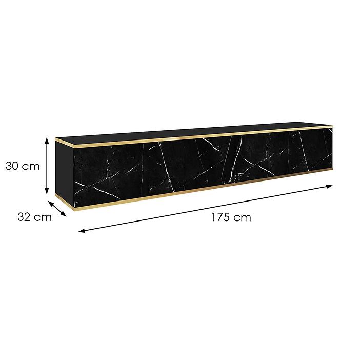 Tv tisch Oro 175 schwarzer Marmor