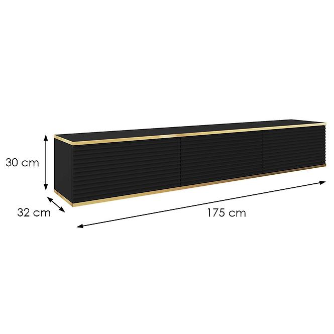 Tv tisch Oro 175 MDF schwarz