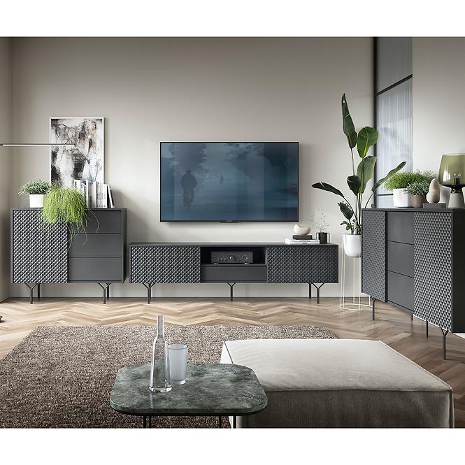 Kommode Raven KSZ144 2D schwarz