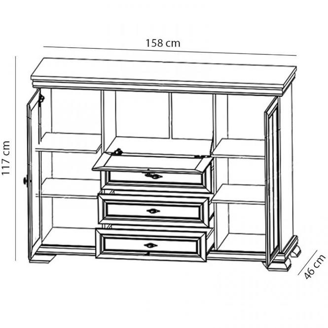 Vitrine Kora KK6 Eiche canyon  