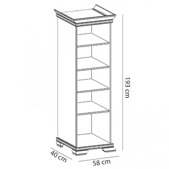 Vitrine Kora 58cm Eiche Canyon, KRW1