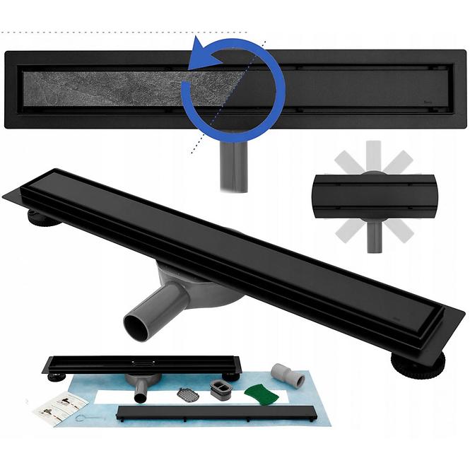 Duschablaufrinne Rea Neo&Pure Pro Schwarz 500