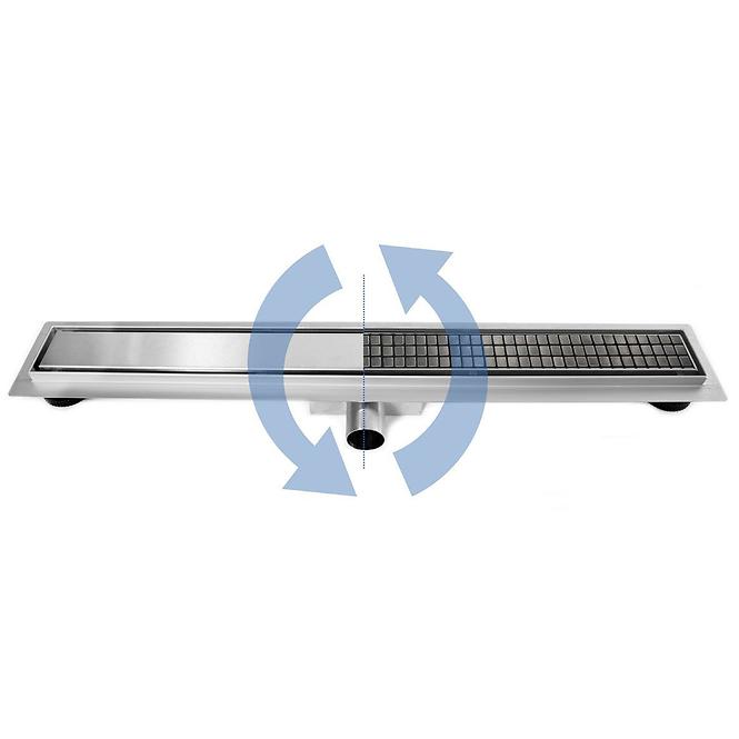 Duschablaufrinne Rea Neo&Pure N Pro 500 gebürsteter Stahl