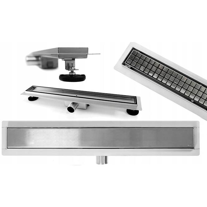 Duschablaufrinne Rea G0091 Neo&Pure N 600 gebürsteter Stahl