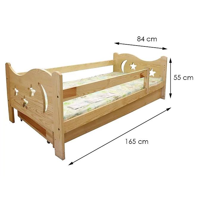 Bett Nikolaus 80/160 matt Fichte
