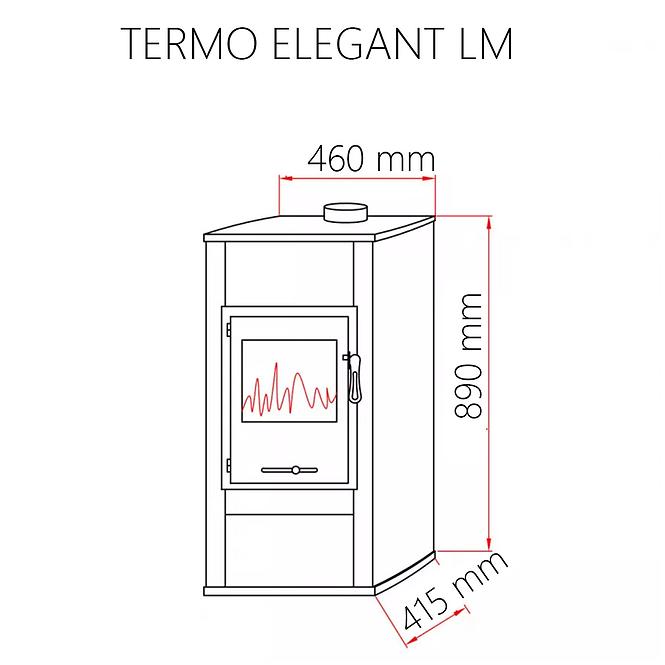 Kaminofen Termo Elegant LM dunkelrot