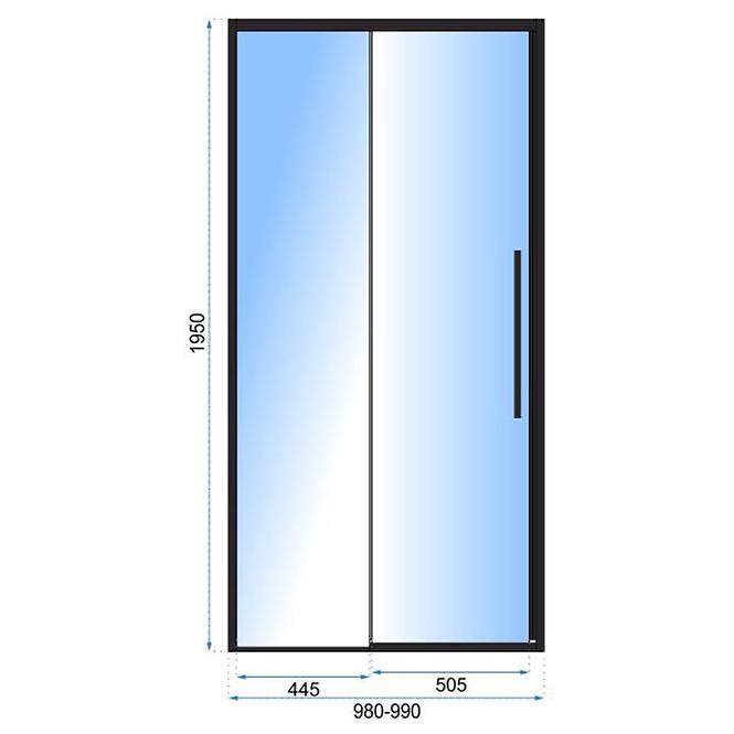 Duschtür Solar 100x195 gold Rea K6547