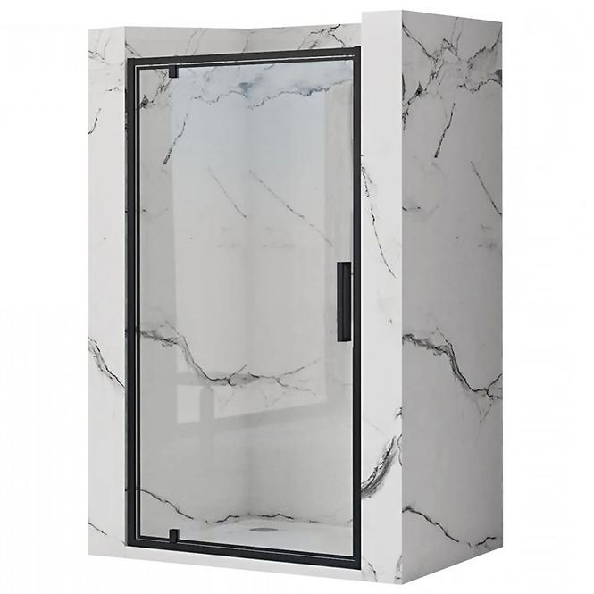 Duschtür Rapid Swing 90x195 black Rea K6409