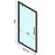 Duschtür Rapid Swing 90x195 black Rea K6409,7