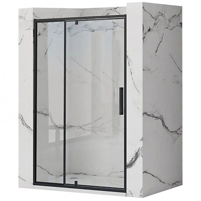 Duschtür Rapid Swing 120x195 black Rea K6413
