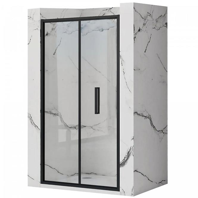 Duschtür Rapid Fold 80x195 black Rea K6418