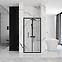 Duschtür Rapid Fold 80x195 black Rea K6418,6