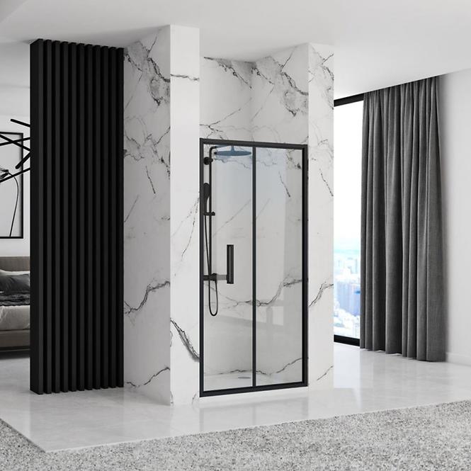 Duschtür Rapid Fold 80x195 black Rea K6418