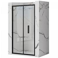 Duschtür Rapid Fold 100x195 black Rea K6418
