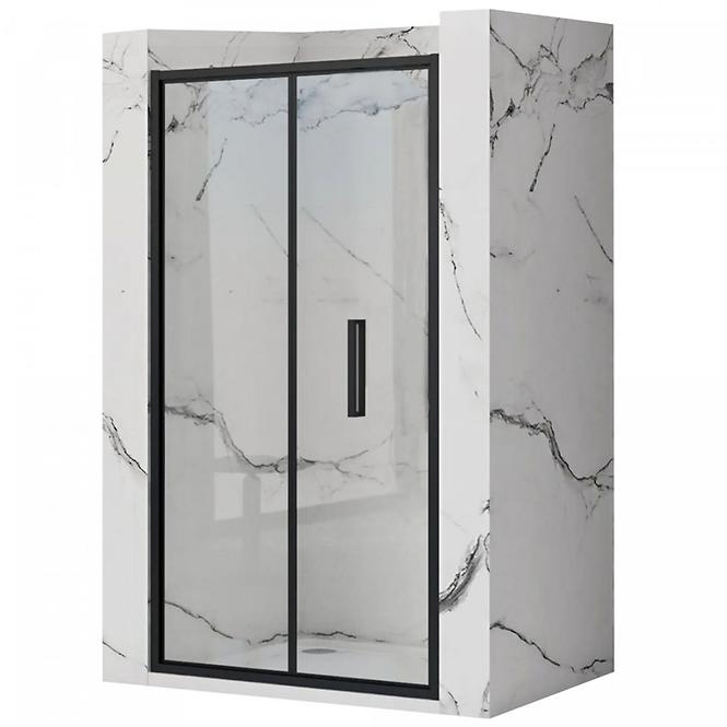 Duschtür Rapid Fold 100x195 black Rea K6418