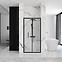 Duschtür Rapid Fold 100x195 black Rea K6418,3