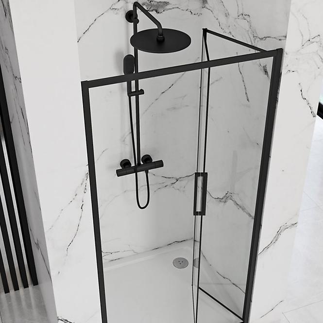 Duschtür Rapid Fold 100x195 black Rea K6418