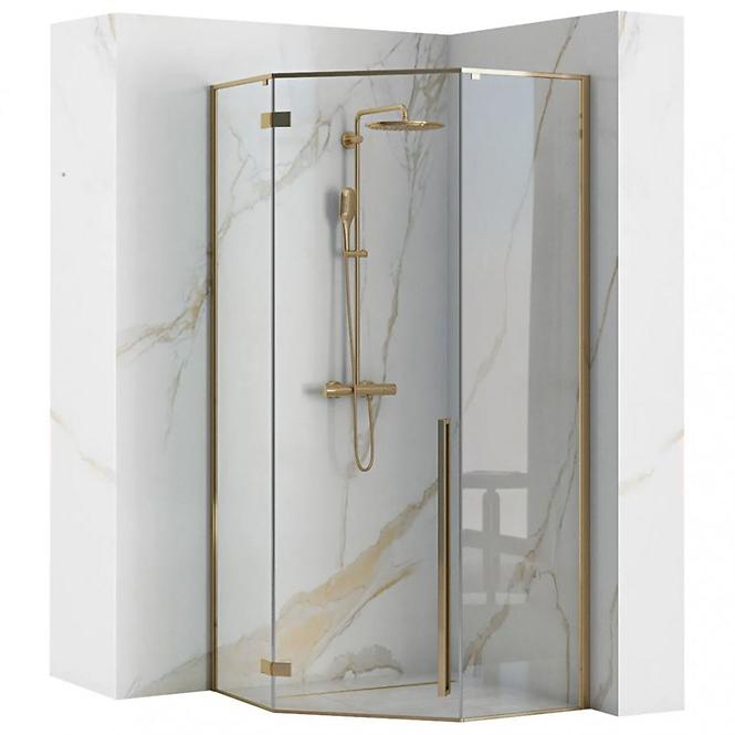 Duschkabine Diamond Rea K6616 100x100x195 gold