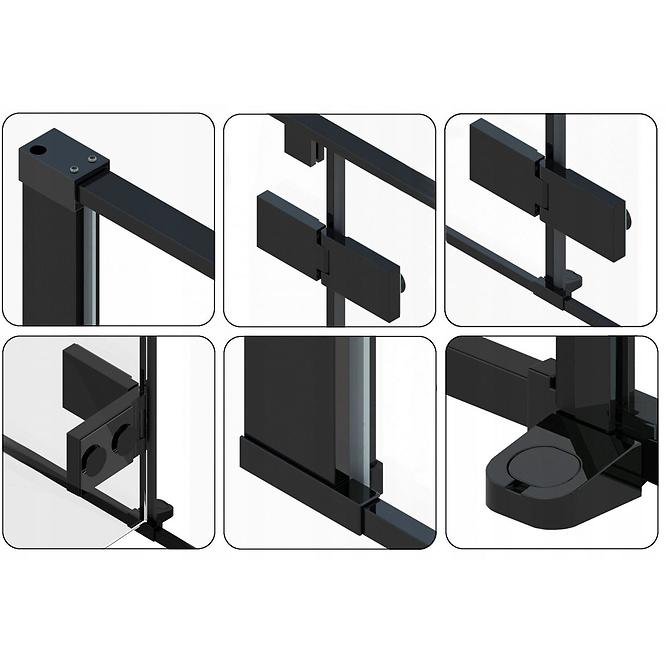 Duschkabine Fargo Rea K6318 90x90x195 black