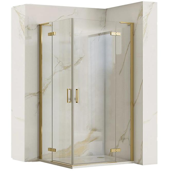 Duschkabine Hugo Rea K6608 80x80x200,5 gold brush