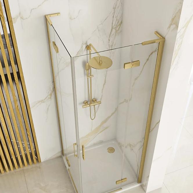 Duschkabine Hugo Rea K6609 90x90x200,5 gold brush