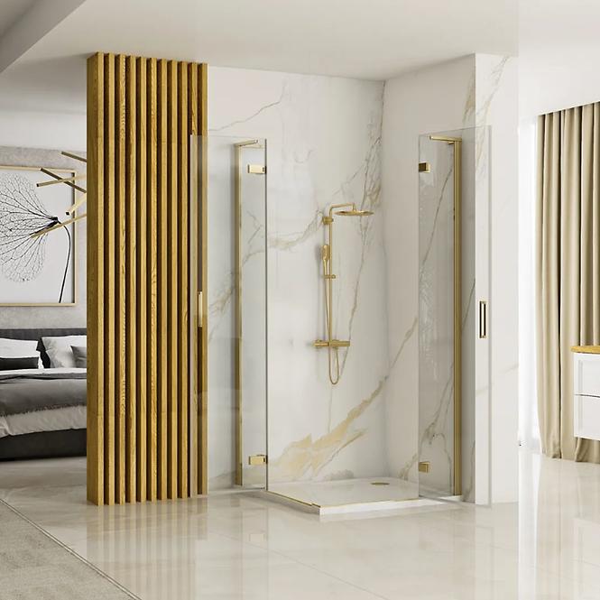 Duschkabine Hugo Rea K6609 90x90x200,5 gold brush