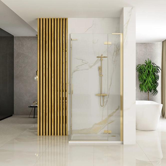 Duschkabine Hugo Rea K6609 90x90x200,5 gold brush